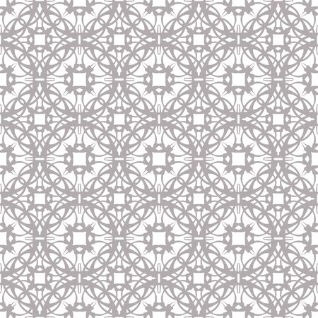 Seamless abstract floral pattern. Geometric flower ornament on a white background.のイラスト素材