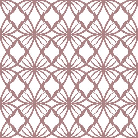 Seamless abstract floral pattern. Geometric flower ornament on a white background.のイラスト素材