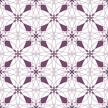 Seamless geometric pattern in oriental style pattern. Geometric flower ornament on a white...