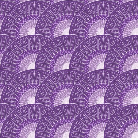 Violet Seamless violet geometric pattern in the style of Art Deco.のイラスト素材
