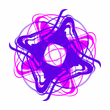 Element for creating patterns. Abstract purple and pink template for logo. Diamond-shaped grunge symbol.のイラスト素材