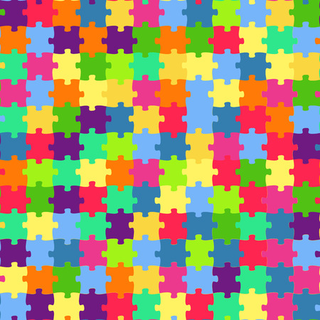 Seamless pattern with colorful puzzles. Mosaic background. Patterns for edible icing sheets for covering cakes.のイラスト素材