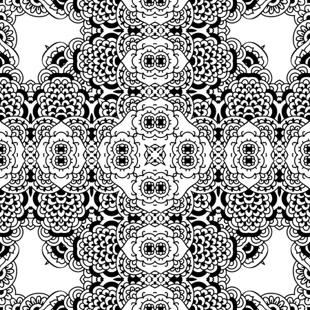 Seamless pattern of oriental ornament. Moroccan background. Lacy pattern.のイラスト素材