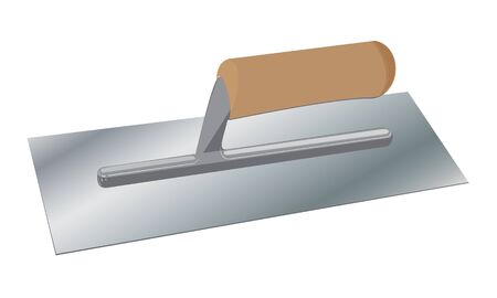 Plastering trowel isolated on white background.のイラスト素材