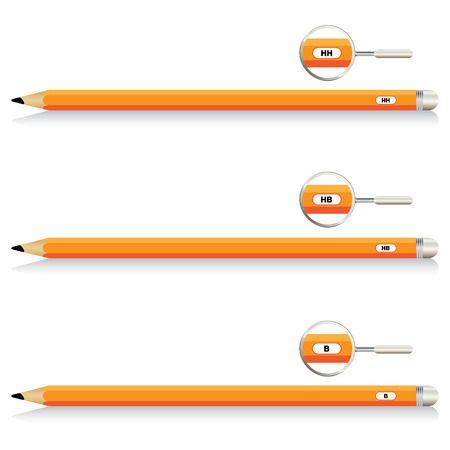 Pencil isolated on white background. Carbon pencil.のイラスト素材