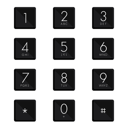 Numeric keypad set design on white background.のイラスト素材