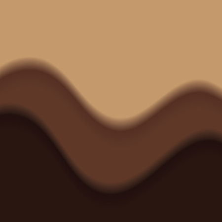 Chocolate and carame droplet in top view. Chocolate and caramel background.のイラスト素材
