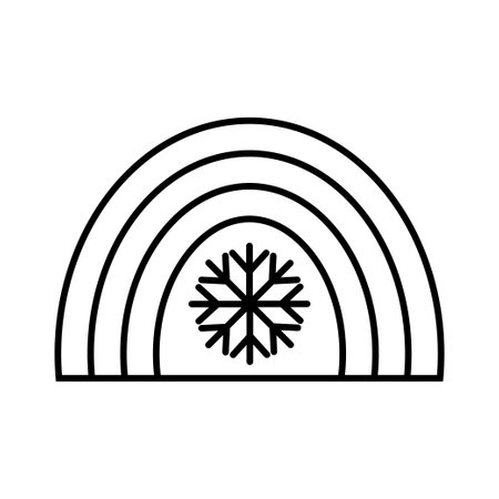 Christmas winter rainbow vector iconのイラスト素材