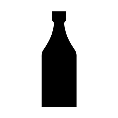 Black vector illustration of modern ceramic vase. Single element in trendy boho style isolated on white backgroundのイラスト素材
