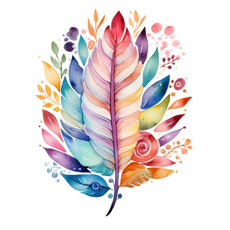 watercolor rainbow art. Print, sublimation, illustration, clipart, image for design on a white background.の素材