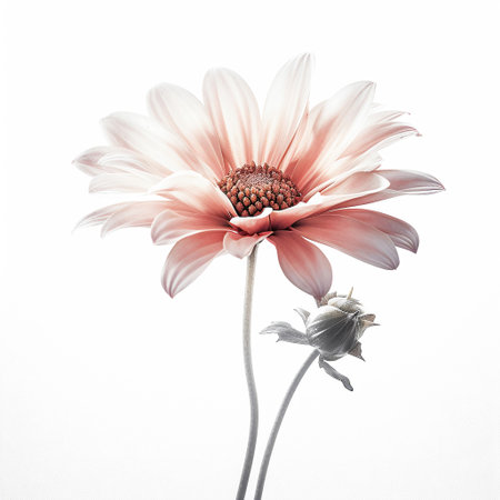 Pink gerbera flower isolated on white background. close up.の素材