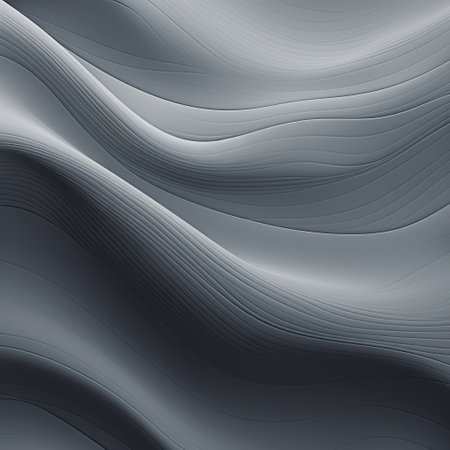 Modern gradient gray background with wave effectの素材