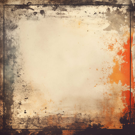 Abstract square frame, old style background, grunge, dirt. Mockup, empty spaceの素材