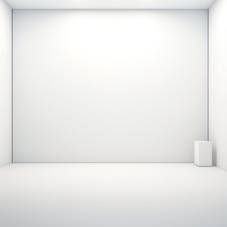 Simple white background, empty space for text and design, surface, stage, podium, mockupの素材