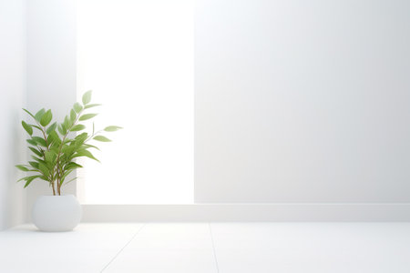 Simple white background, empty space for text and design, surface, stage, podium, mockupの素材