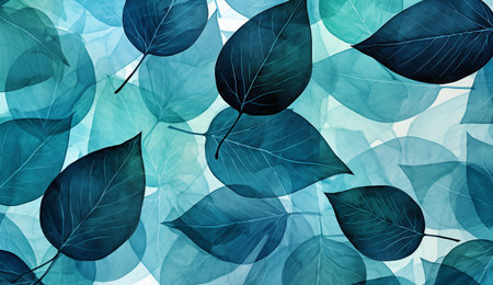 Botanical leaves background, print, surface, patternの素材