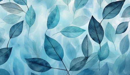 Botanical leaves background, print, surface, patternの素材