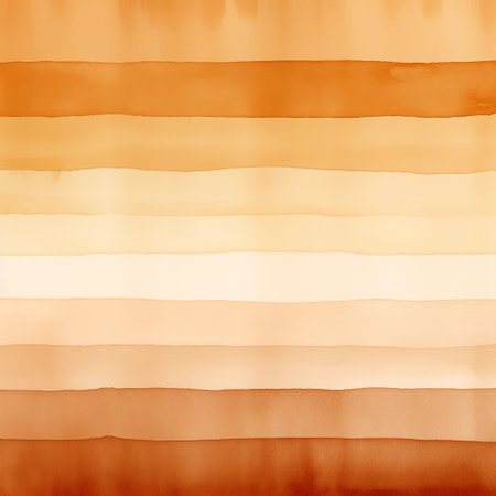 Earthy toned watercolor stripes in shades of brown and cream, creating a calm and natural horizontal gradient backgroundの素材