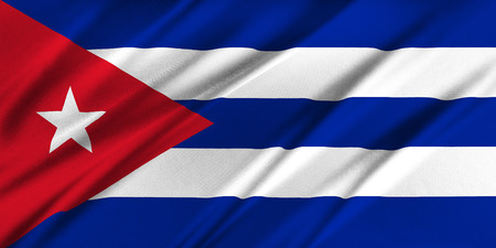 Flag of Cuba waving in the wind
