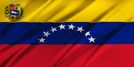 Flag of Venezuela waving in the wind