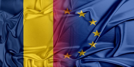 European Union and Chad. The concept of relationship between EU and Chad.の写真素材