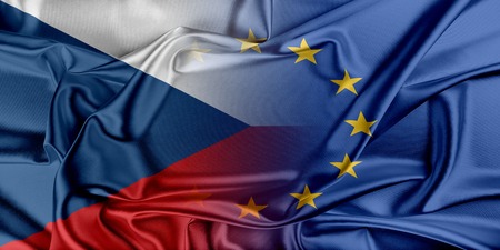 European Union and Czech Republic. The concept of relationship between EU and Czech Republic.の写真素材