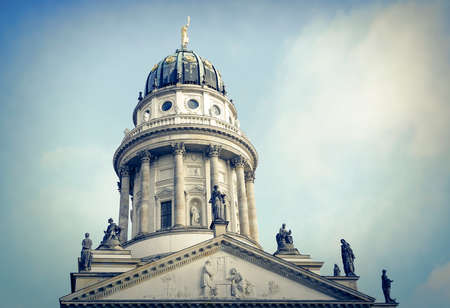 Cupola of the Cathedral against the sky. Toned photo.の写真素材