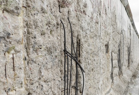 Part of the the Berlin Wall. Side view.の写真素材