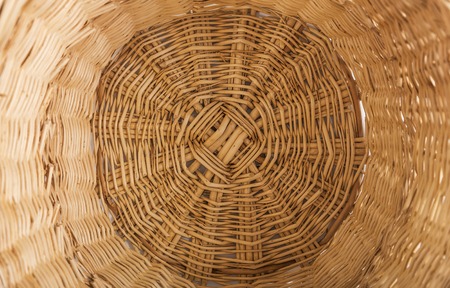 The bottom of a wicker basket. Beautiful texture.