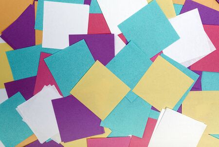 Background from multi-colored stickers for placing text.