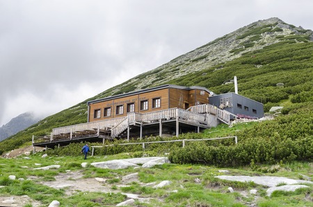 Chata Predne Solisko peak of Tatra mountains.のeditorial素材