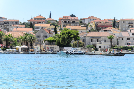 TROGIR, CROATIA - JULY 11, 2017: Town of Trogir by the sea Croatiaのeditorial素材