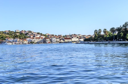 Canal in the city of Trogir, Croatia.のeditorial素材