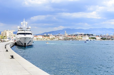 Embankment of Split, Croatia.のeditorial素材