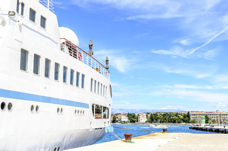 Cruise liner near the coast of Zadar, Croatia.のeditorial素材