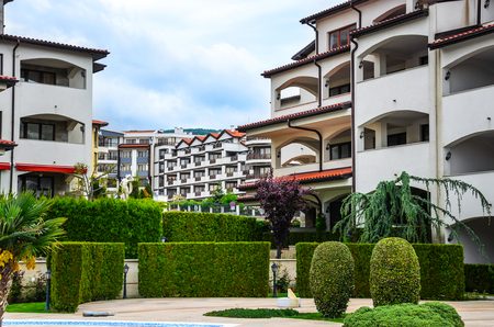 Tourist complex in the resort of Saint Vlas, Bulgaria.のeditorial素材