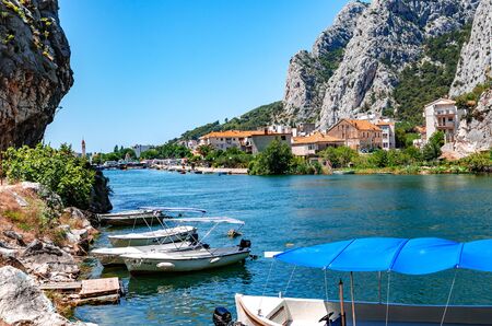 Town Omis in Croatia.のeditorial素材