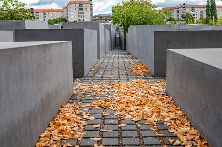 Holocaust memorial in Berlin, Germany.のeditorial素材