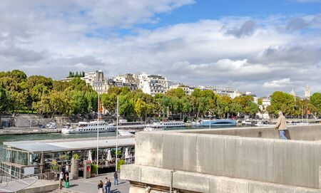 View of the Seine river in Paris, the capital of France.のeditorial素材