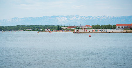 View of Zaton beach, Croatiaのeditorial素材