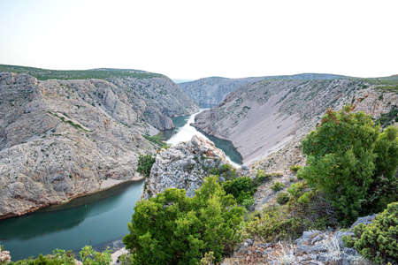 View of the canyon of the Zrmanja River.の写真素材