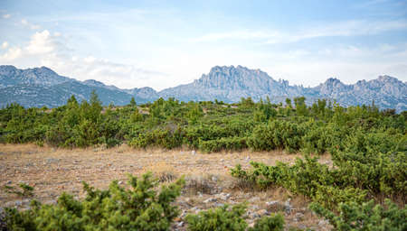Beautiful landscape at the foot mountains.の写真素材