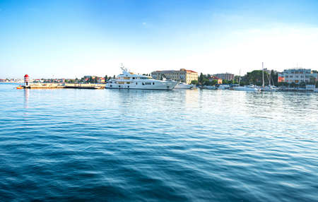 Beautiful yachts in the city port.のeditorial素材