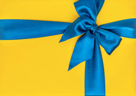 Beautiful ribbon on a neutral background.の写真素材