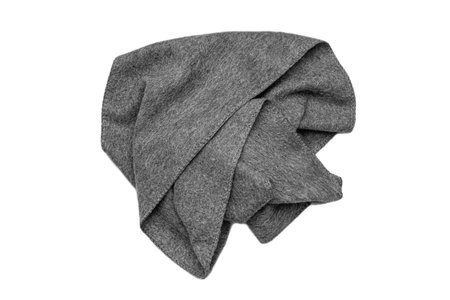 Warm winter scarf on a white background.の写真素材