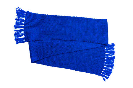 A warm winter scarf is interestingly tied.の写真素材