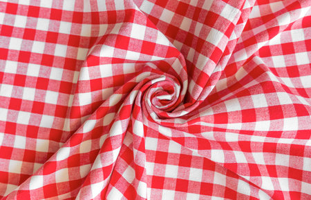 Twisted plaid fabric. Interesting pattern.