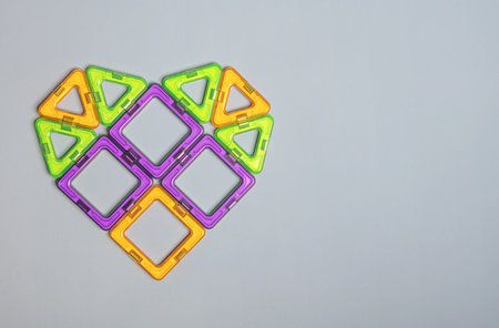The figure of the heart from the details of the magnetic designer.の写真素材
