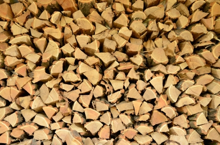 Full picture of firewood close-up