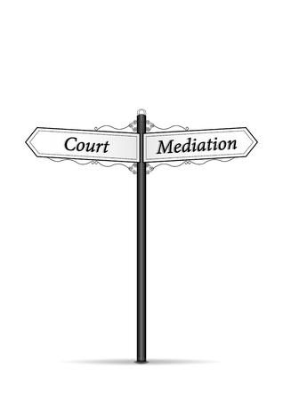 court mediation waymark isolated on the white background vertical vector illustrationのイラスト素材